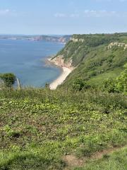 Looking back down at Weston Mouth